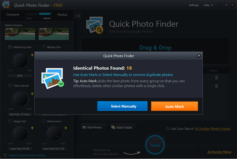 Quick Photo finder - find and delete duplicate images