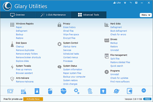 Glary Utilities - Free System Utilities to Clean Registry