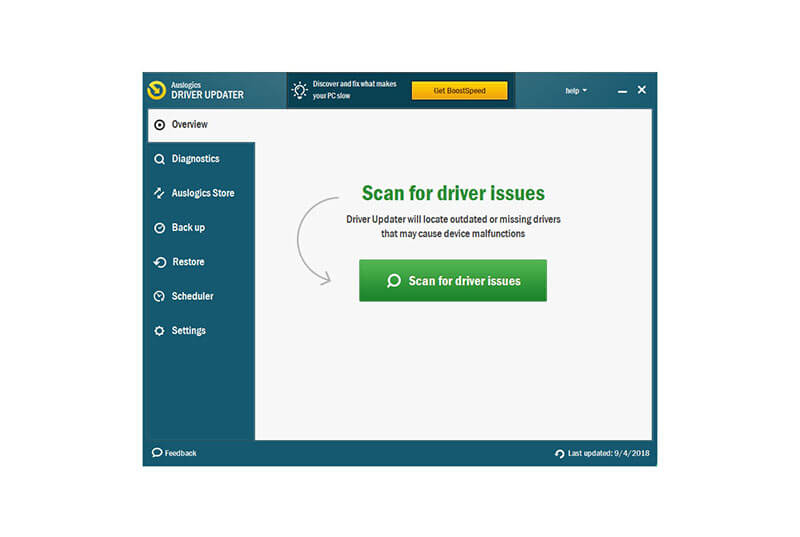 Auslogics Driver Updater- an advanced driver detection utility that is able to detect any outdated or missing drivers