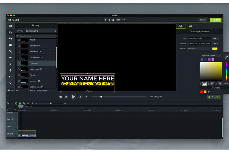 Camtasia- most powerful video editing software available for Windows computers