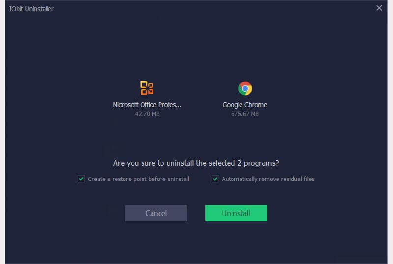 IObit Uninstaller- designed to remove any unwanted software