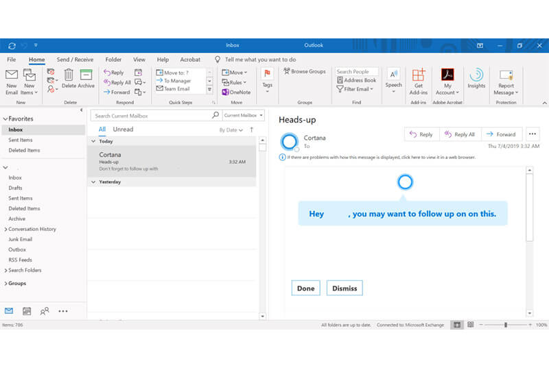 Microsoft Outlook- combines your business email, contacts and work calendar.