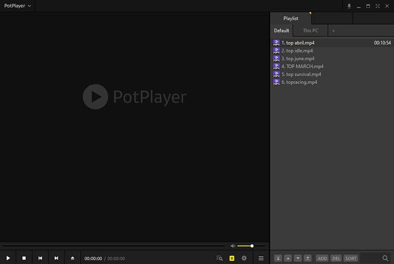 Potplayer- free Multimedia player that supports a variety of different video codecs