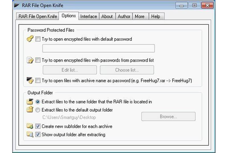 RAR File opener knife- a little tool that only extracts the RAR format