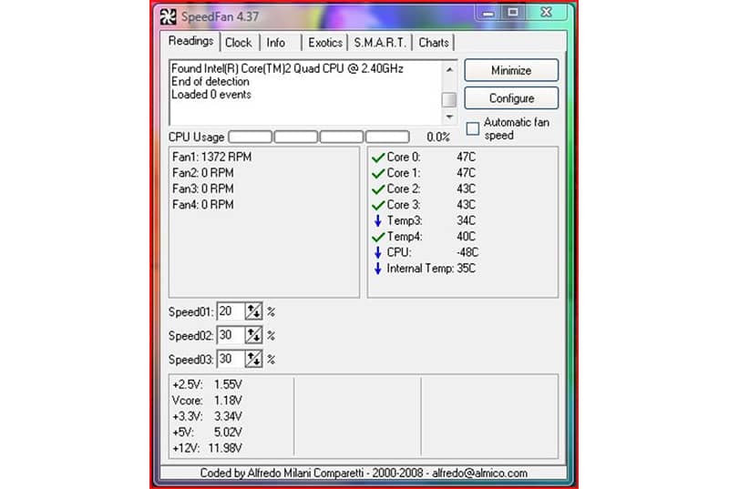 SpeedFan- system monitor for Microsoft Windows