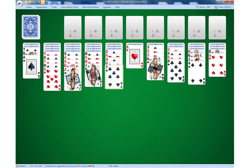 Spider Solitaire- one of the most popular card games in the world!