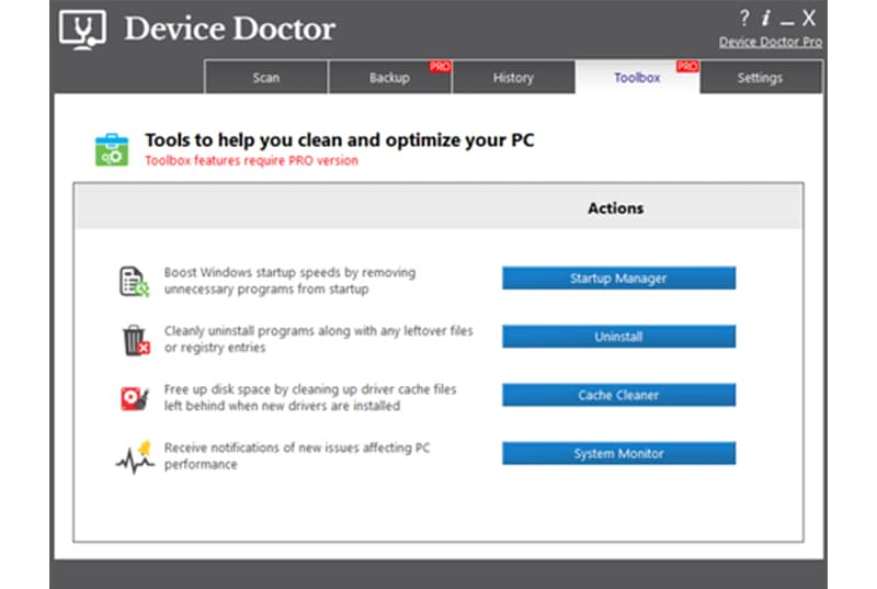 Device Doctor- software to update the driver