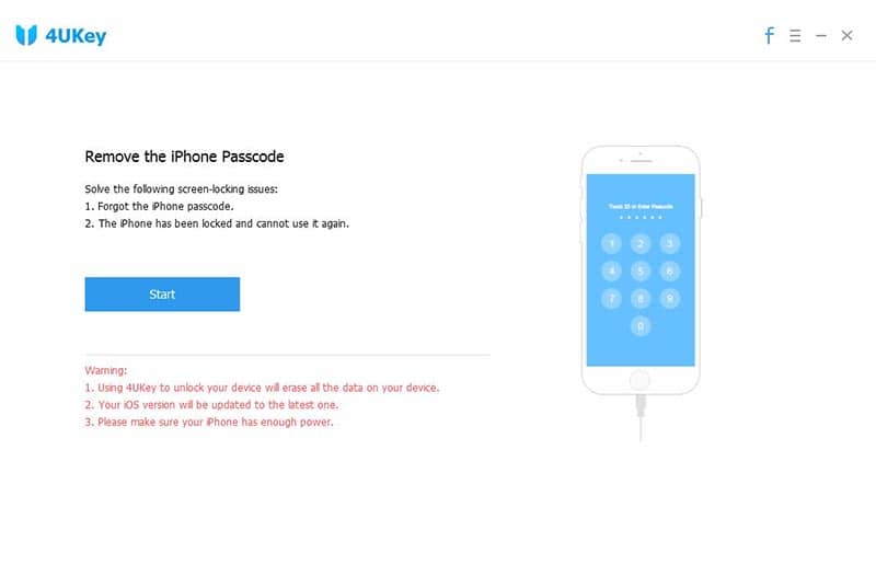 Tenorshare 4ukey- iPhone Unlocker enables you to unlock disabled iPhone