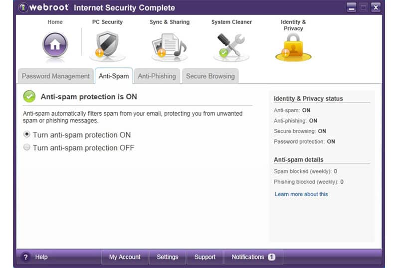 webroot internet security complete- latest version