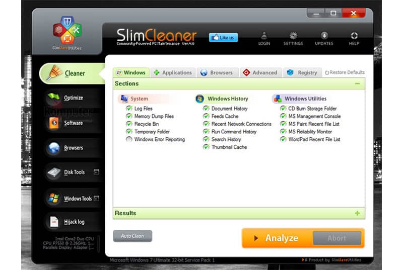 SlimCleaner Free- clean your windows pc
