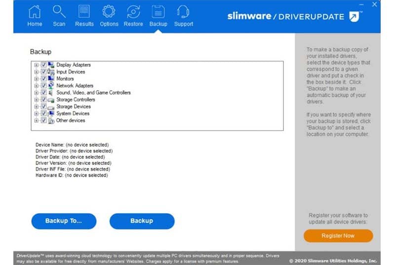 SlimDrivers- free driver updater