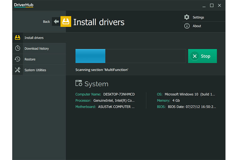 driverhub download to update all the drivers